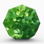 Green Polygon Shape Stained Glass Mosaic Abstract Award<br><div class="desc">Green Polygon Shape Stained Glass Mosaic Abstract</div>