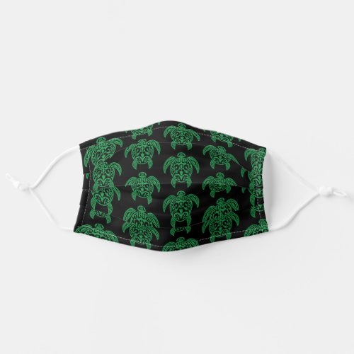 Green Polynesian Sea Turtle Adult Cloth Face Mask