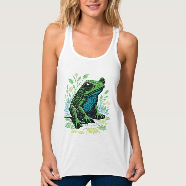 Green Pond Frog Tank Top (Front)