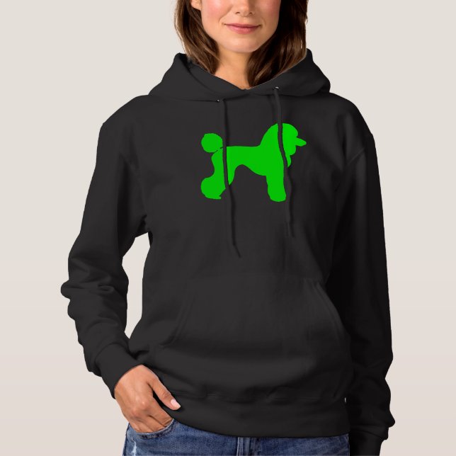 Green Poodle Silhouette Hoodie (Front)