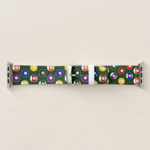 Green Pool Ball Billiards Pattern Apple Watch Band