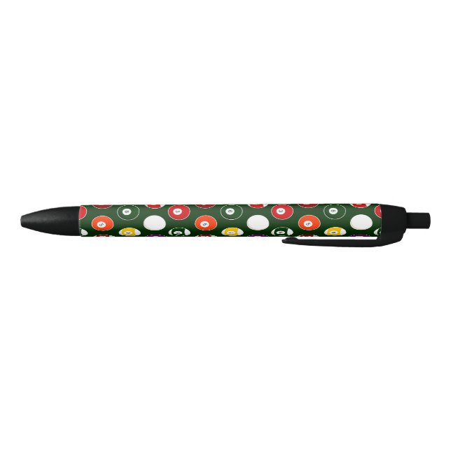 Green Pool Ball Billiards Pattern Pen (Bottom)