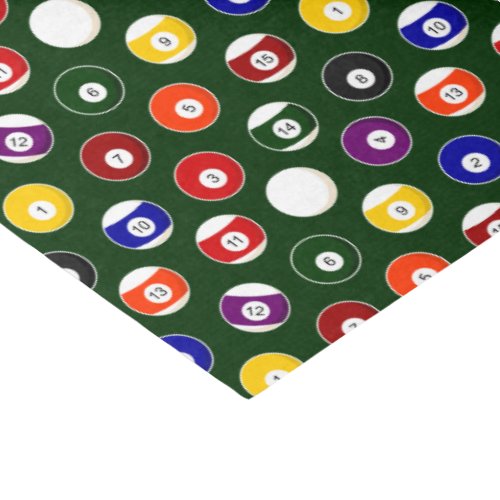 Green Pool Ball Billiards Pattern Tissue Paper