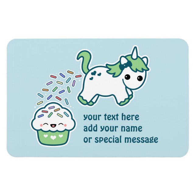 Green Pooping Unicorn Magnet (Horizontal)