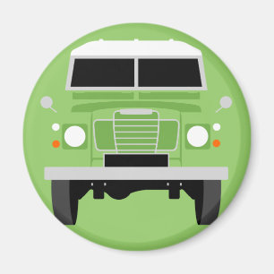 Green Pop art Classic MK3 Land Rover Magnet