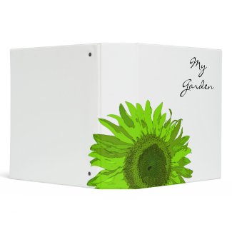 Green Pop Art Flower Garden Binder binder