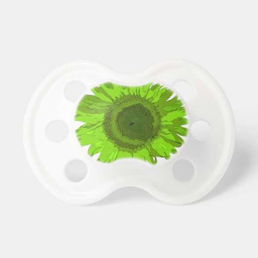 Green Pop Art Sunflower  Pacifier (Front)