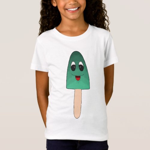 Green Popsicle Symmetrical Doodle  Digital Art T_Shirt