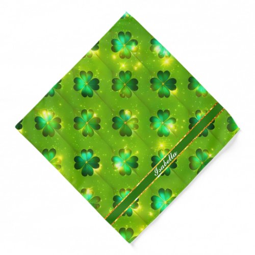 Green Popular St Patricks Day Clover Collection Bandana