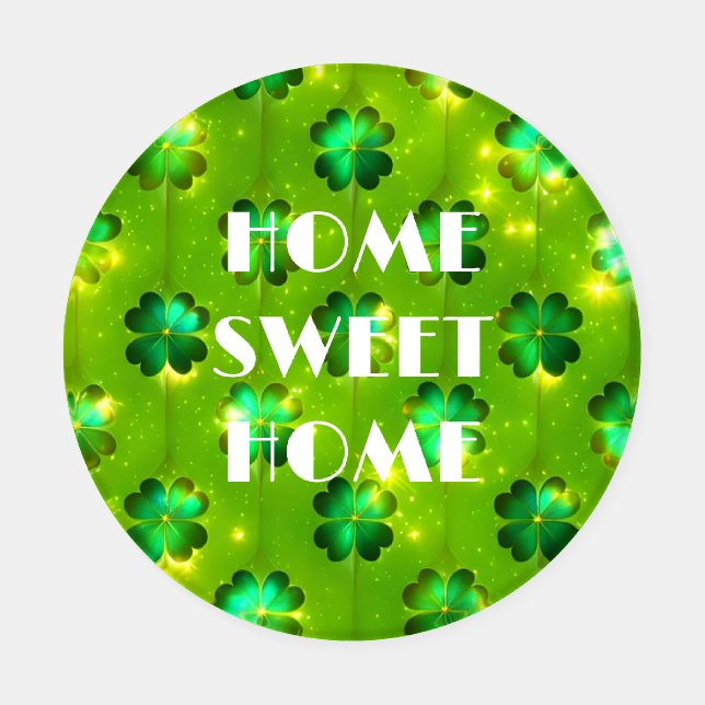 Green Popular St Patrick's Day Clover Collection Coaster Set (Single)