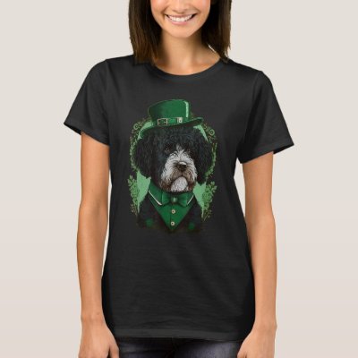 Green Portie shamrock St Patricks Day Portuguese W T-Shirt