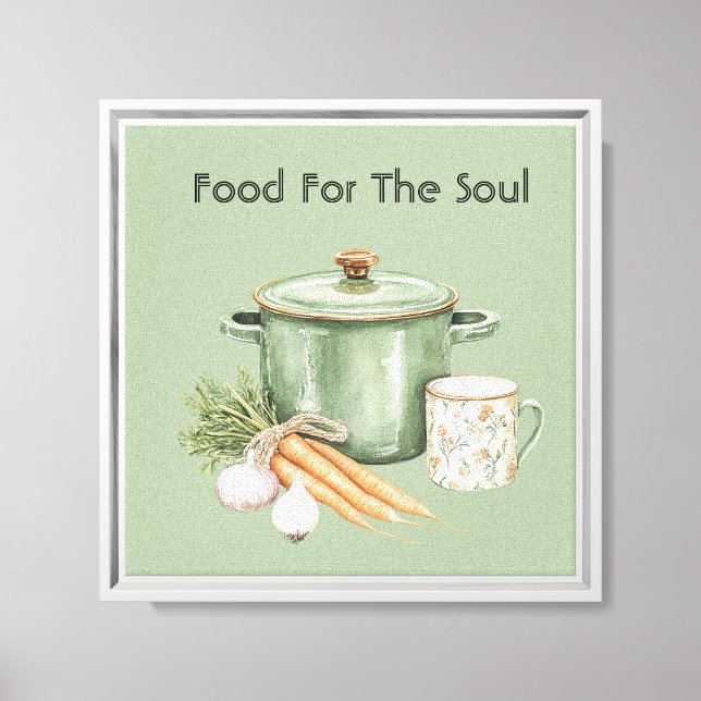 Green Pot Carrots   Canvas Print (Front)