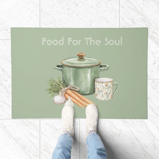 Green Pot Carrots   Doormat (Indoor)