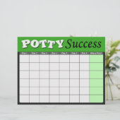Green Potty Training Success Charts (Standing Front)