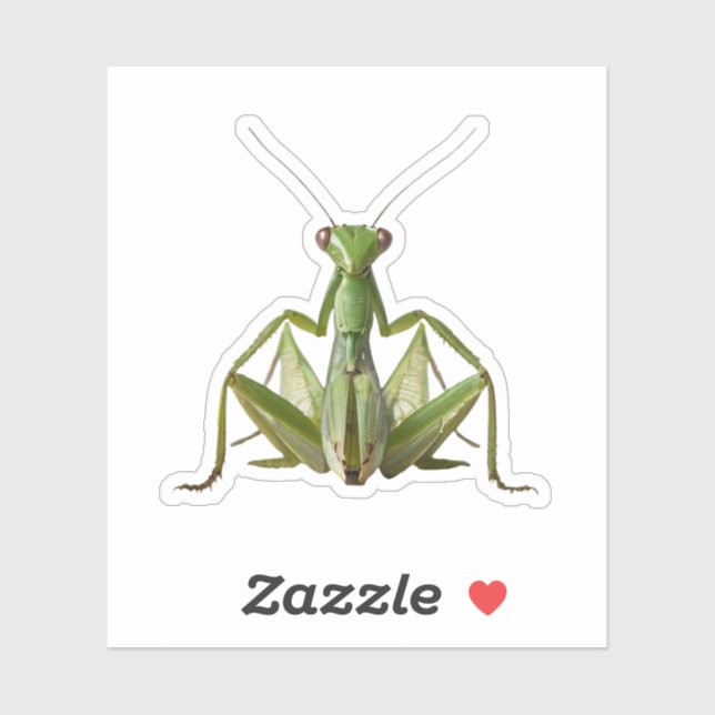 Green Praying Mantis Sticker (Sheet)