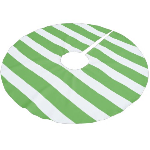 Green Preppy Stripes Brushed Polyester Tree Skirt