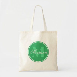 Green Prestige Monogram Tote Bag