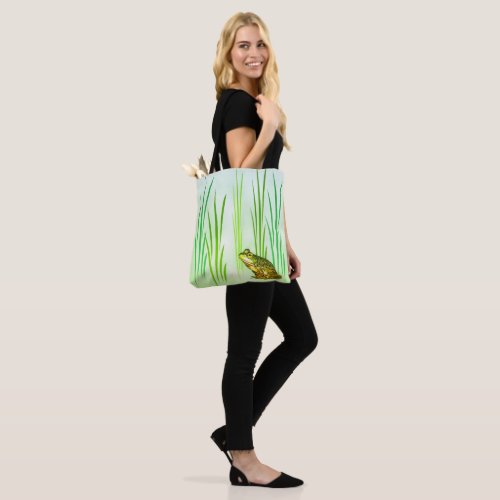 Green Princess Frog Animal Tote Bag