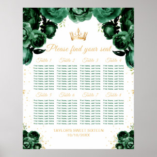 Green Princess Sweet Sixteen Seating Chart