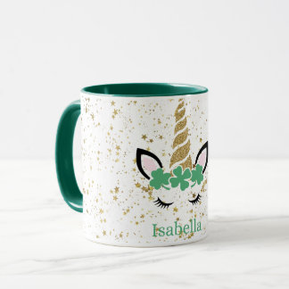 Green Princess Unicorn Rose Mug