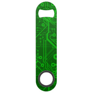 Green Printed Circuit Board Pattern Bar Key