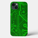 Green Printed Circuit Board Pattern iPhone 13 Case