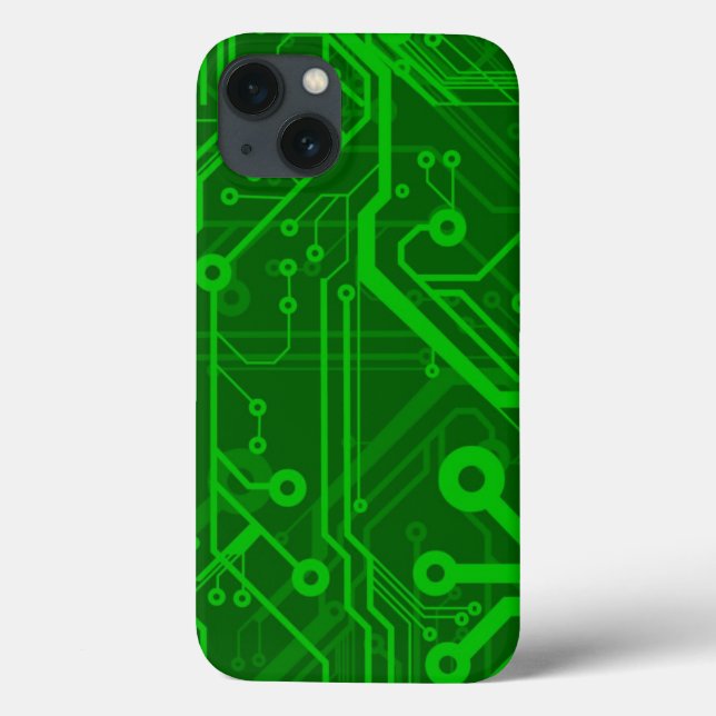 Green Printed Circuit Board Pattern Case-Mate iPhone Case (Back)