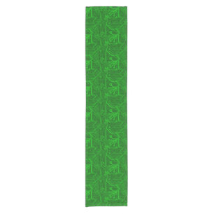 Green Printed Circuit Board Pattern Short Table Runner