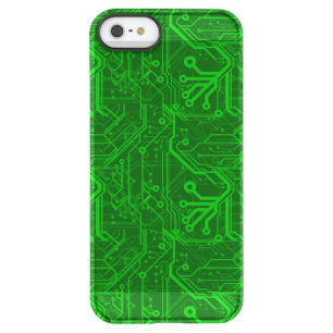 Green Printed Circuit Board Pattern Permafrost iPhone SE/5/5s Case