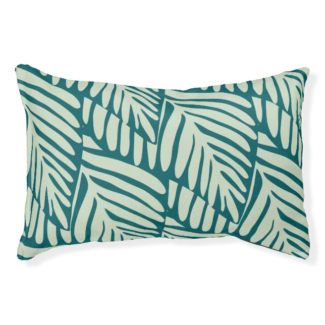 Green Printed Pet Bed (Front)