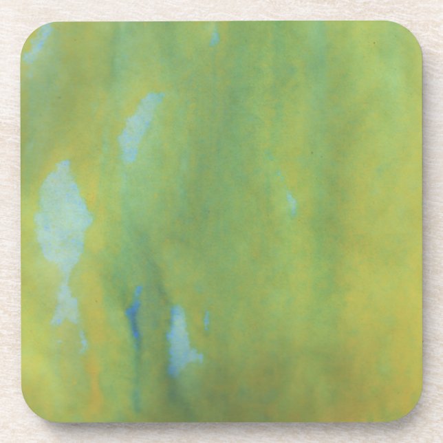 Green Prismatic Paper Beverage Coaster (Front)
