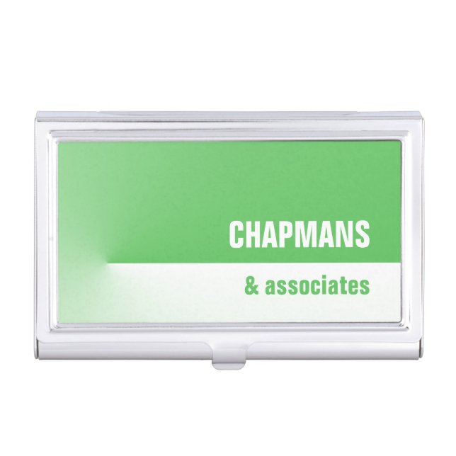 Green Pro Business Card Holder (Front)