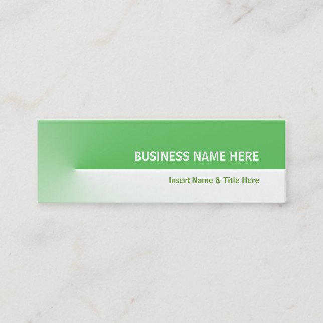 Green Pro Mini Business Card (Front)