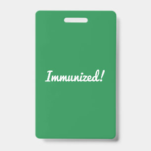 Green Pro Vaccine Awareness Identity Design Badge