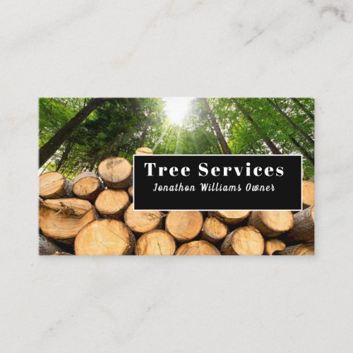 Green Professional Tree Trimming Service Business Card