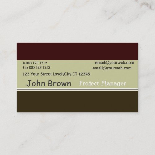 Tri Color Burnt Sage Business Card Templates