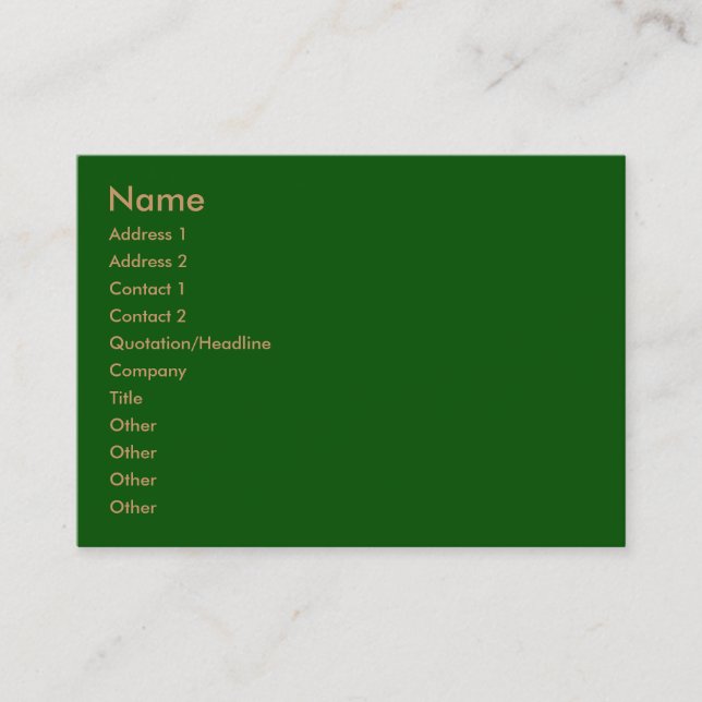 Green Profile Card (Front)