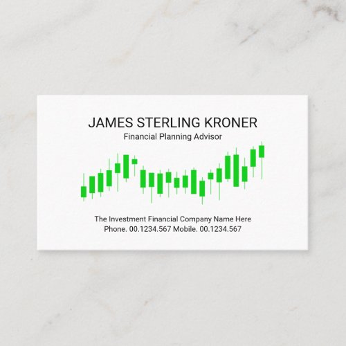 Green Profit Uptrend Stock Graph Business Card