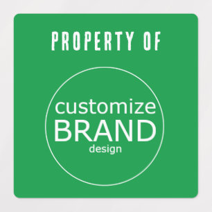 Green Property Of Company Business Logo Labels