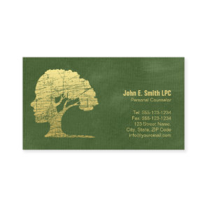 Green Psychologist Personal Counselor Appointment Card