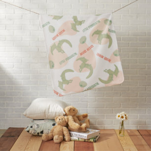 Green Pterodactyl Baby Funny Nursery Blanket