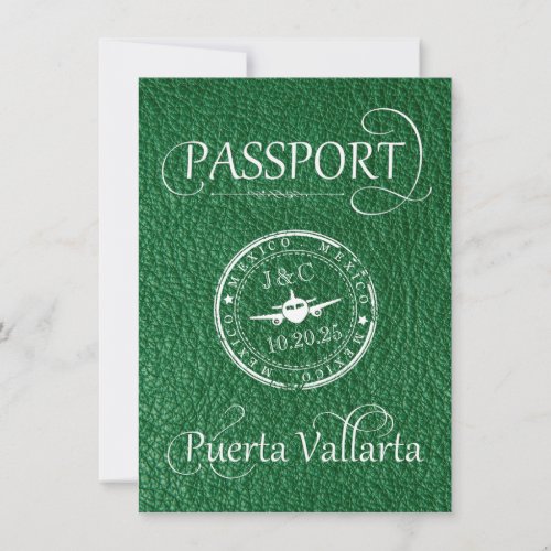 Green Puerta Vallarta Passport Save The Date