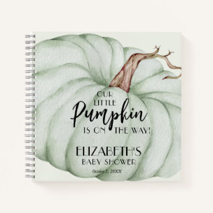 Green Pumpkin Baby Shower Guest Book