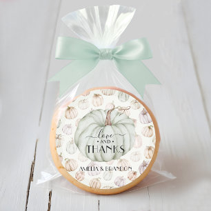Green Pumpkin Baby Shower Thank You Classic Round Sticker