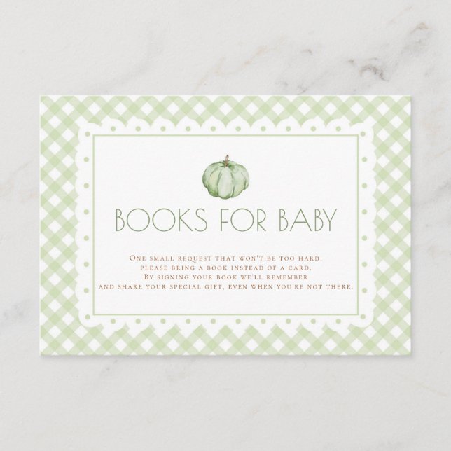 Green Pumpkin Books for Baby Insert 3.5x5 (Front)