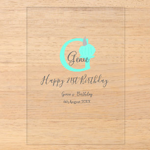 Green pumpkin fall birthday 21st gray pastel acrylic invitations