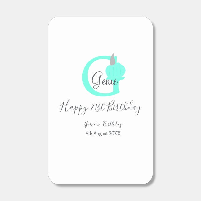 Green pumpkin fall birthday 21st gray pastel matchboxes (Front)