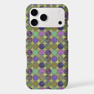 Green Purple Abstract Circle Pattern iPhone 17 Pro Max Case