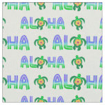 Green Purple Aloha Hawaiian Tropical Turtle Fabric