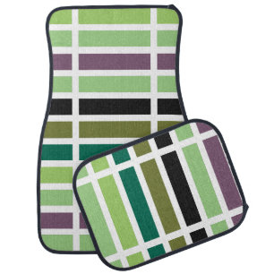 Green Purple Black Hues Car Floor Mat